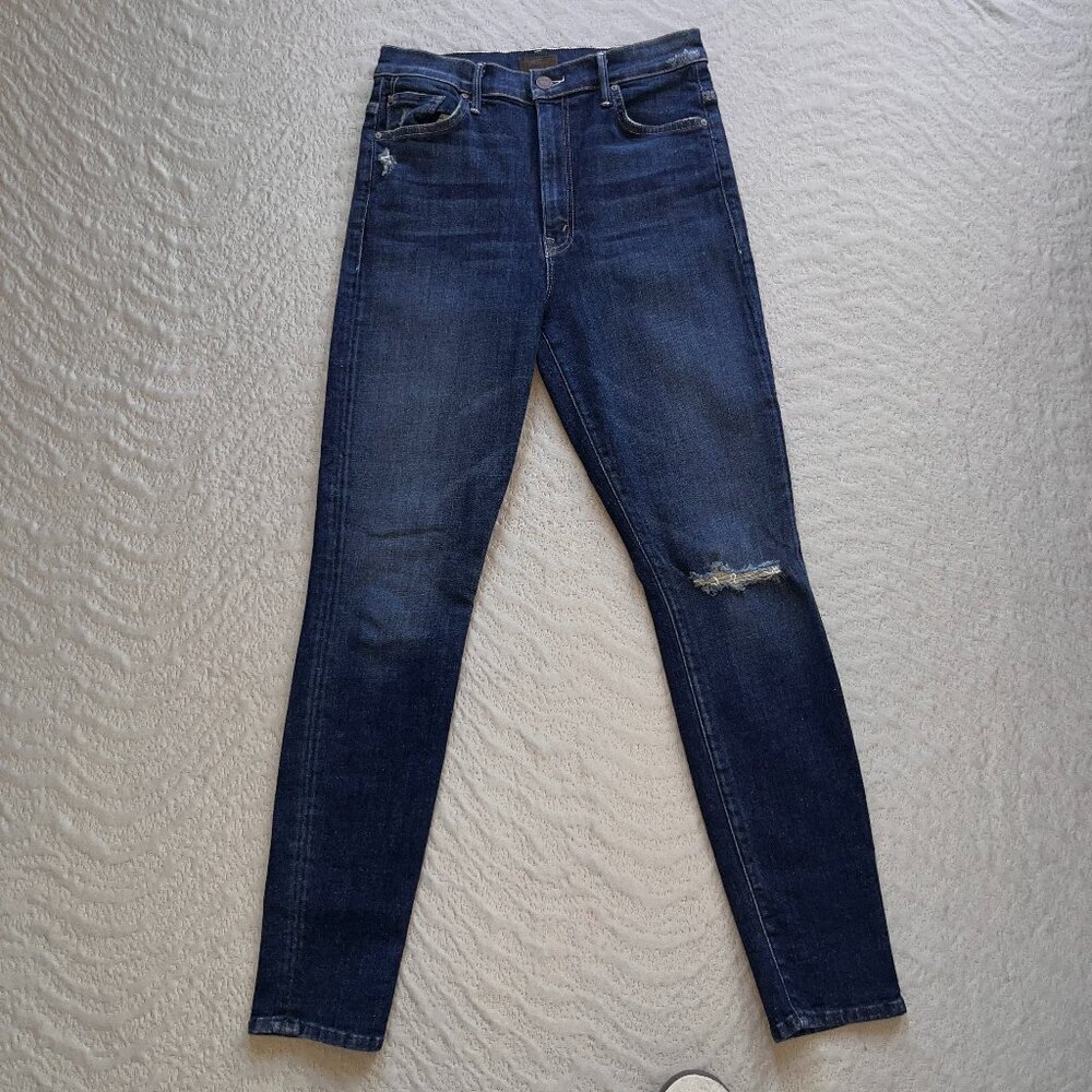 MOTHER THE SWOONER JEANS IN PARTNERS IN CRIME WASH - CIGARETTE LEG - EUC - 29